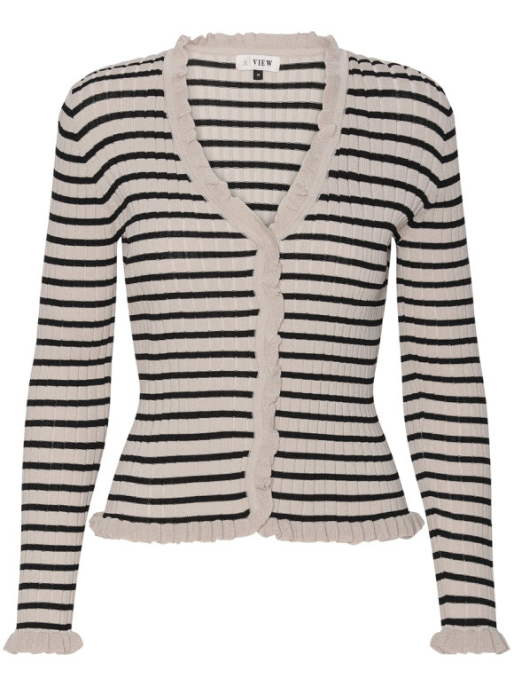 A-View - Av Fabian Cardigan White Pebbe