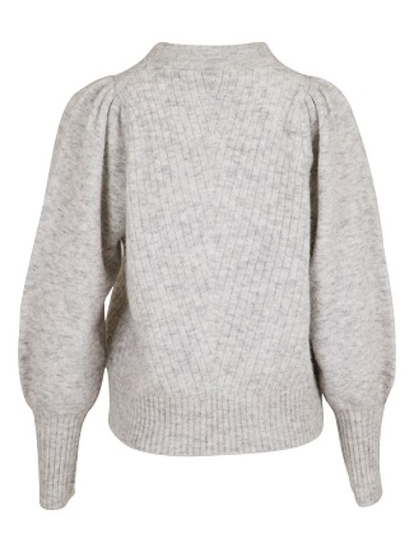 Neo Noir - NN Kelsey Knit Blouse L.Grey