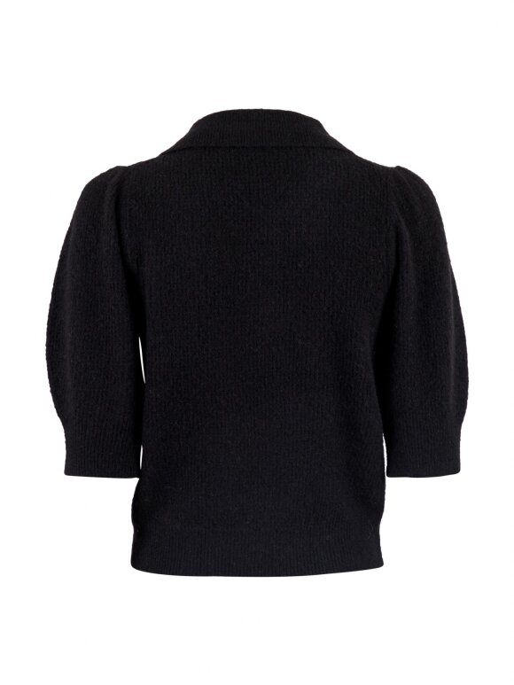 Neo Noir - meta knit blouse black