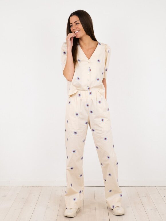 Neo Noir - Winnie deco flower pants sand