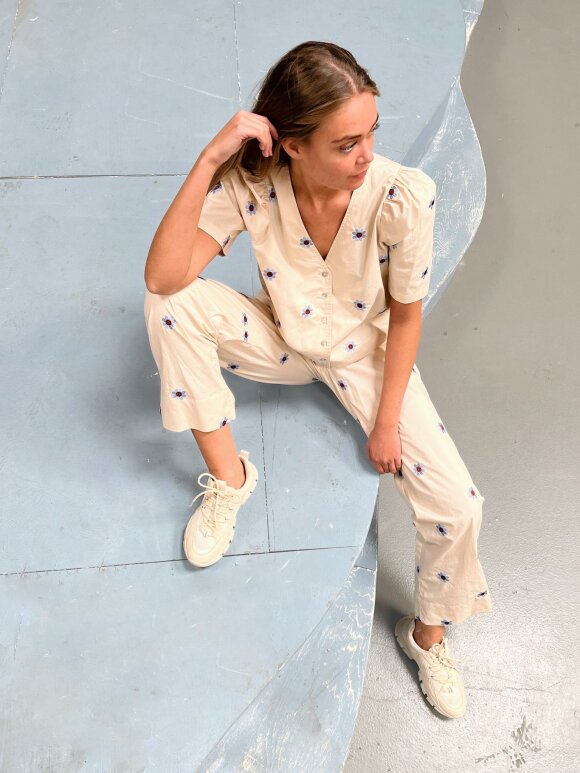Neo Noir - Winnie deco flower pants sand
