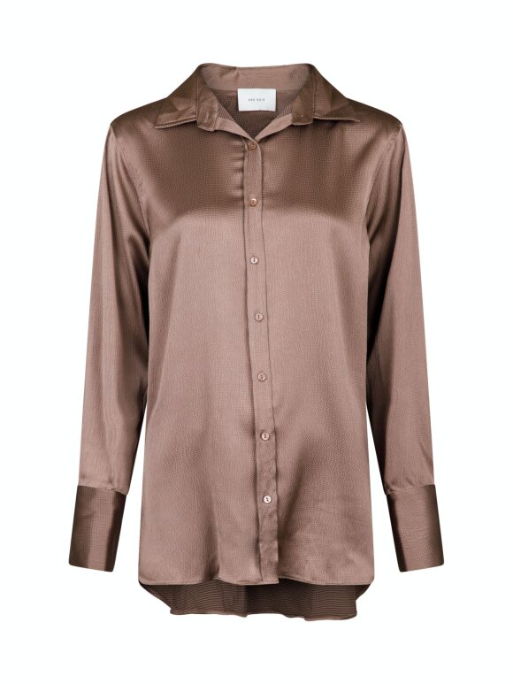 Neo Noir - Margit crepe satin shirt dusty