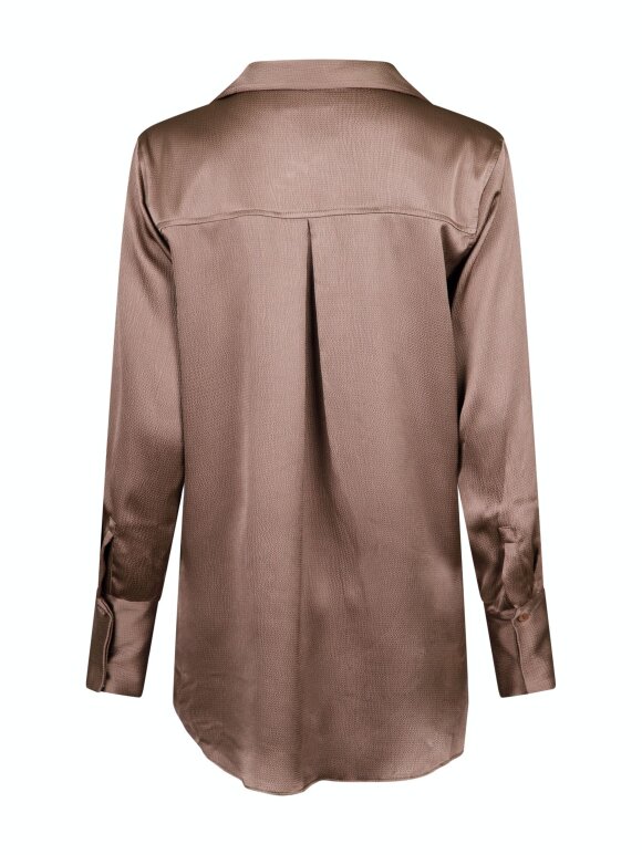 Neo Noir - Margit crepe satin shirt dusty