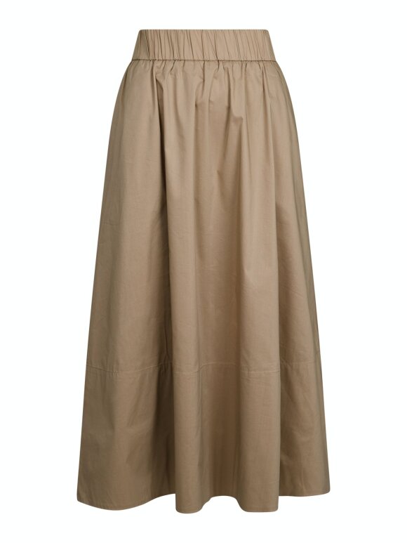 Neo Noir - Yara poplin skirt light taupe