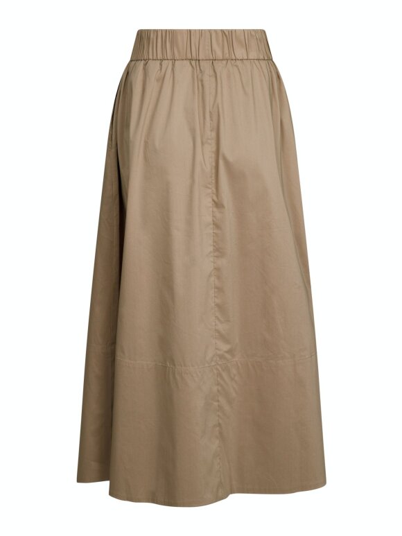 Neo Noir - Yara poplin skirt light taupe