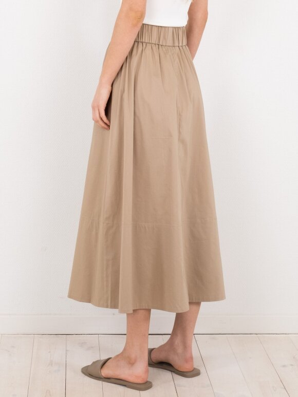 Neo Noir - Yara poplin skirt light taupe
