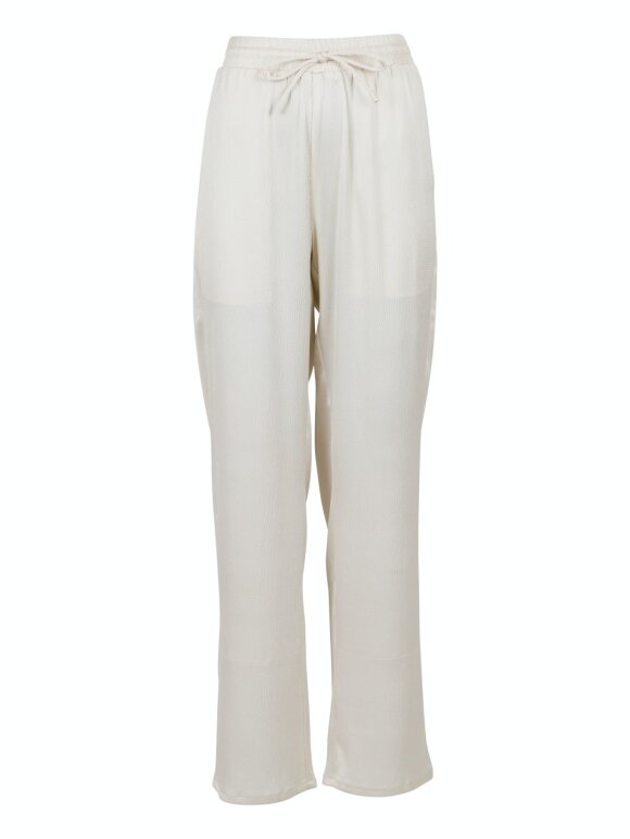 Neo Noir - Kuli crepe satin pants creme