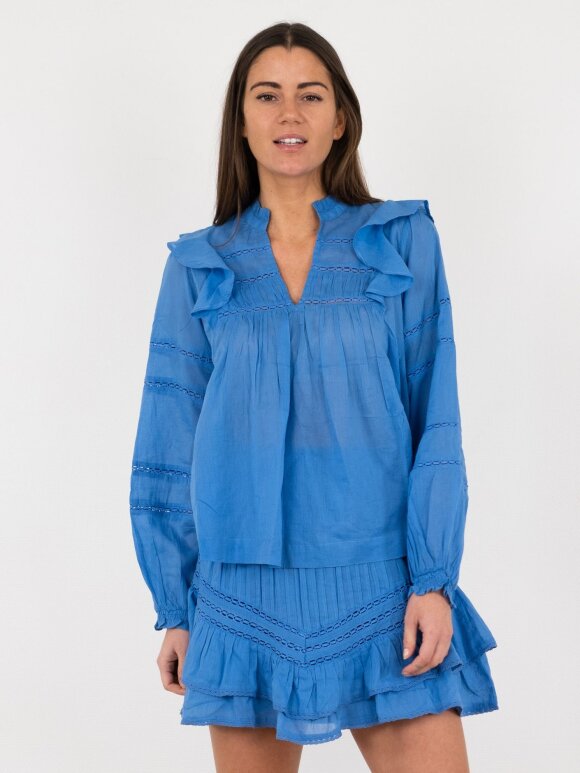 Neo Noir - Aroma S Voile Blouse/ Blue