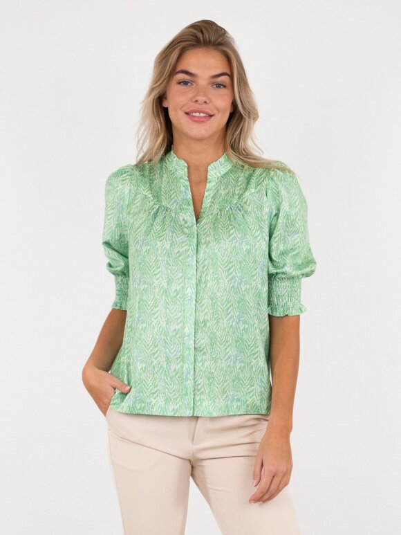 Neo Noir - Diana Ditsy glow Blouse / gree