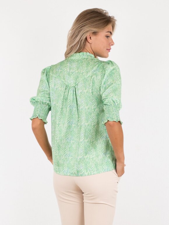 Neo Noir - Diana Ditsy glow Blouse / gree
