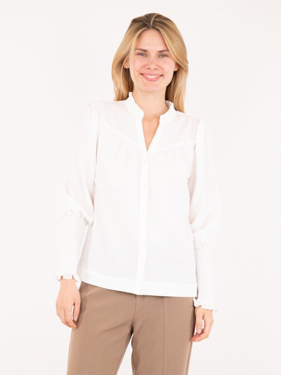 Neo Noir - Camisa Solid blouse - Off whit