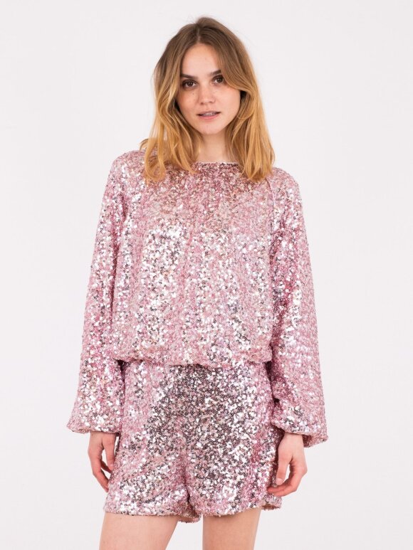 Neo Noir - Iris sequins blouse rose