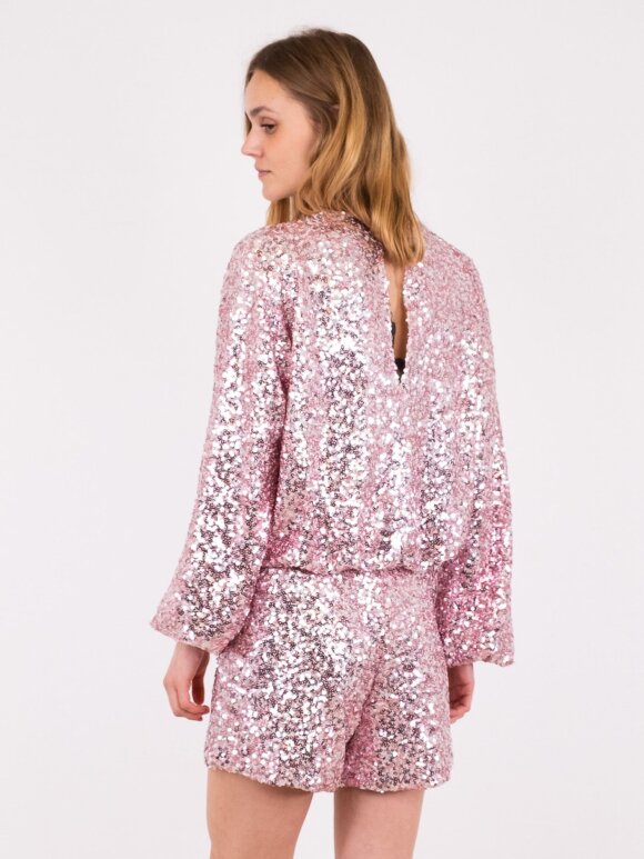 Neo Noir - Iris sequins blouse rose