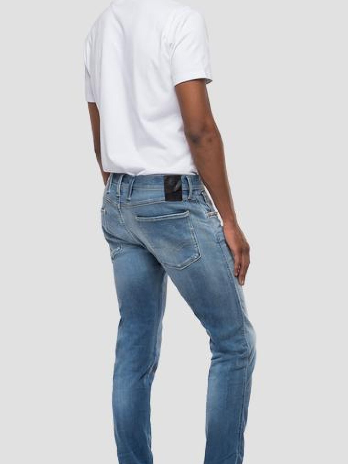Replay Anbass Hyperflex Jeans Uomo – Slim Fit, Vita Normale, Gamba Stretta, Denim Elasticizzato