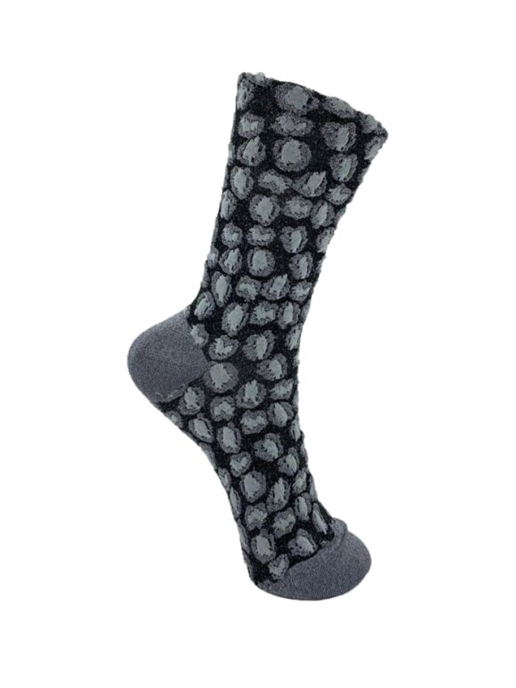 Black Colour - Leo bubble sock grey