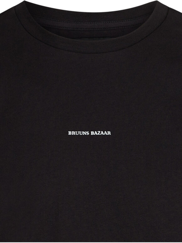 Bruuns Bazaar - Gustavo Logo Tee - black
