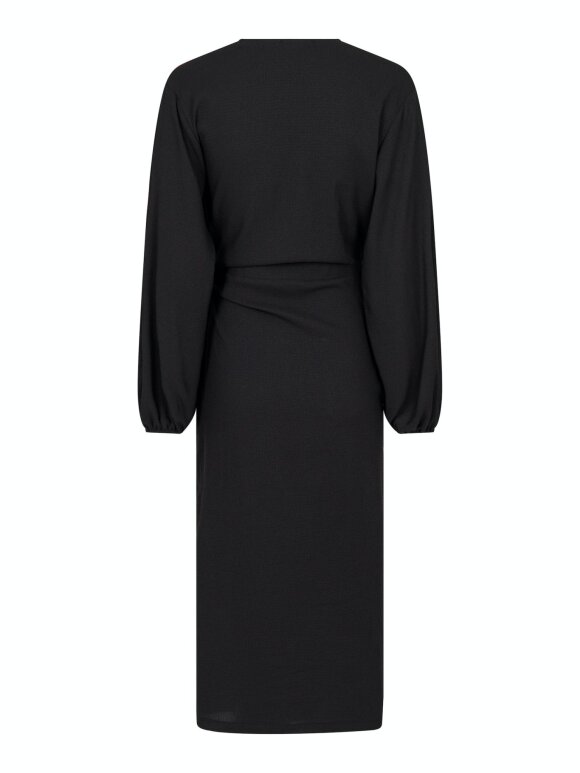 Neo Noir - Onassis Solid Wrap dress black