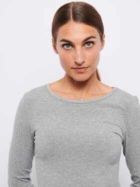 La Rouge - Lisa L/S T-shirt Grey melange