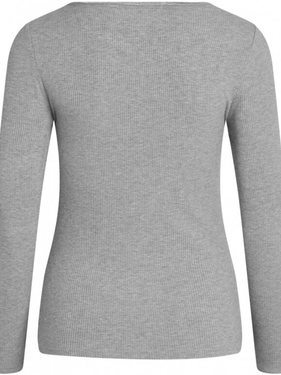 La Rouge - Lisa L/S T-shirt Grey melange