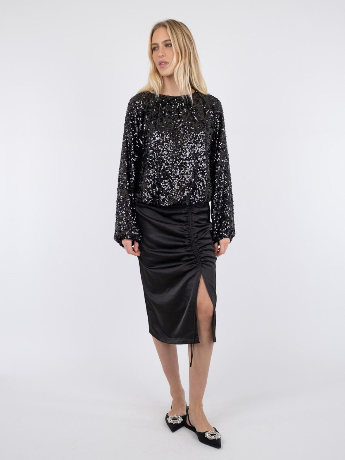 Nørrebro Randers Dame - Bluser Noir - Iris Sequins Blouse