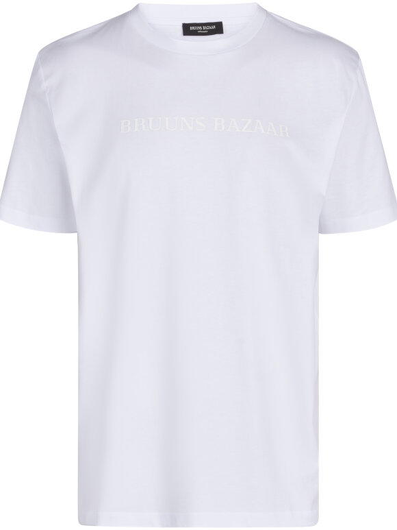 Bruuns Bazaar - Gus logo tee White