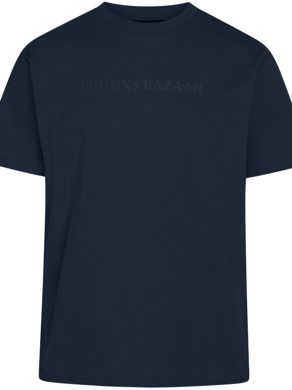 Bruuns Bazaar - Gus logo tee Navy