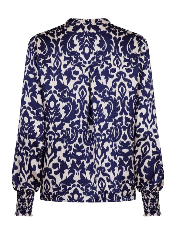 Neo Noir - Kala Flower blur Blouse Navy