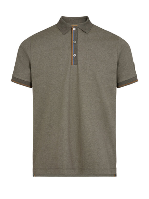 Mos Mosh Gallery - Harvey Polo SS Tee Olive green