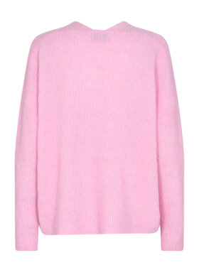 Mos Mosh - Thora V-neck strik Lilac Sache