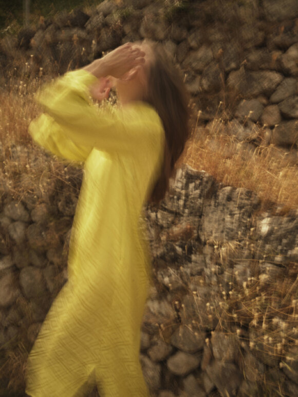 Mos Mosh - Aldo Geo Dress Yellow plum