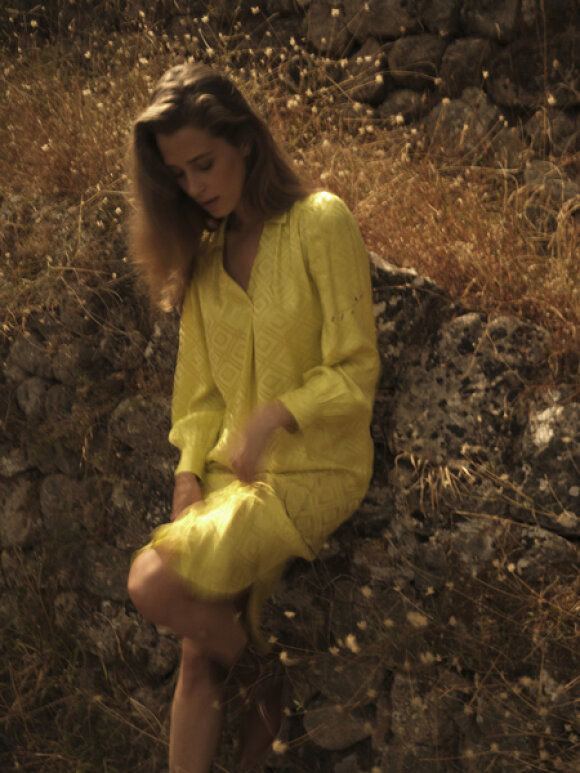 Mos Mosh - Aldo Geo Dress Yellow plum