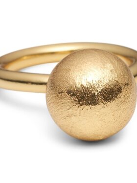Pure - Fingerring m. 12 mm kugle Guld Pure - Fingerring m. 12 mm kugle Guld