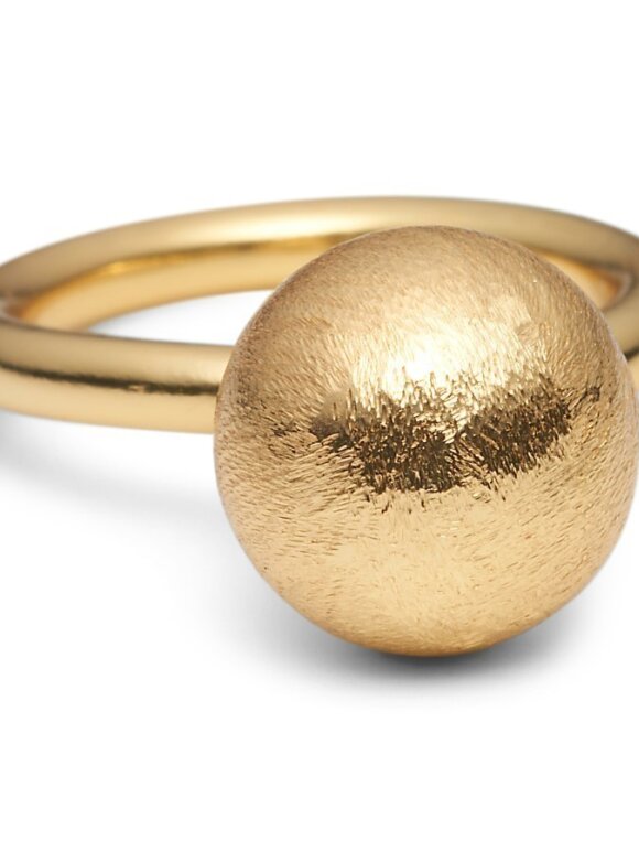 Pure - Fingerring m. 12 mm kugle Guld