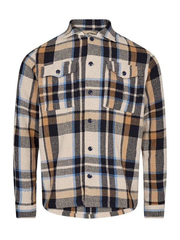 Mos Mosh Gallery - Nolan Check Overshirt sand