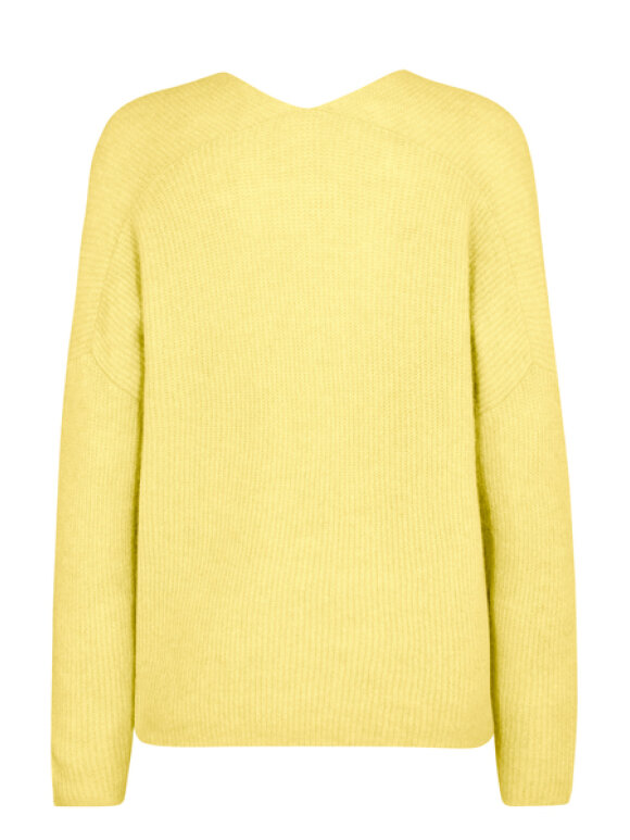 Mos Mosh - Thora V-neck Knit Yellow Plum