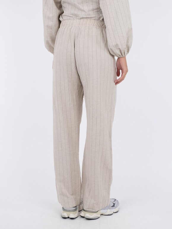 Neo Noir - Asta Summer Stripe Pants Natur