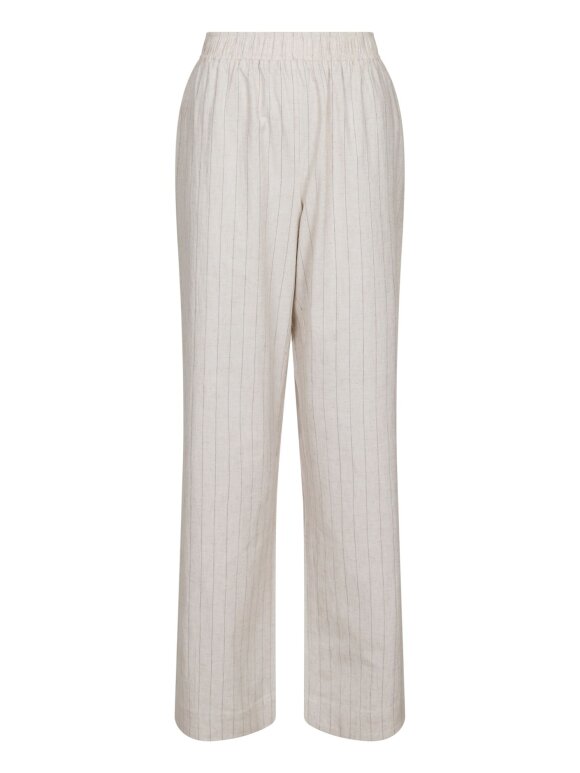 Neo Noir - Asta Summer Stripe Pants Natur