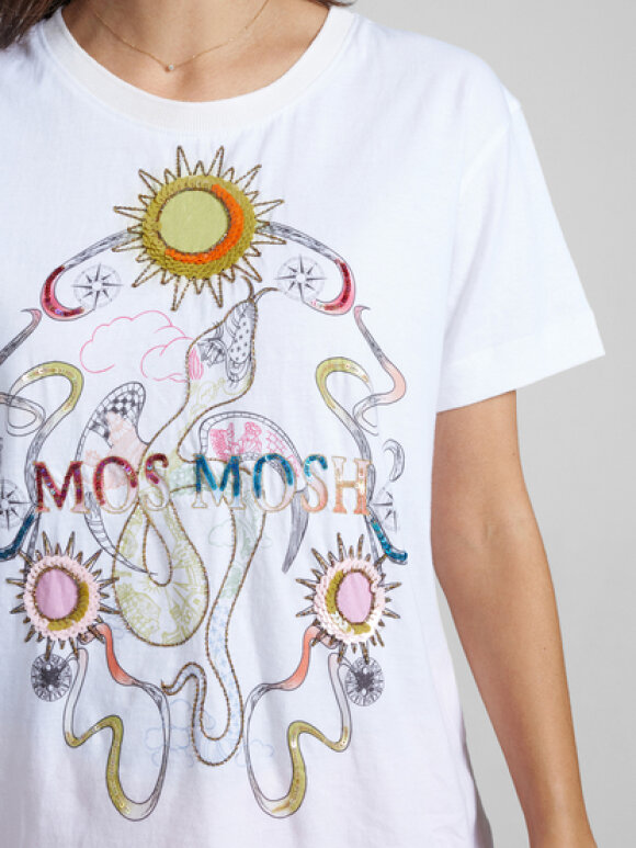 Mos Mosh - Bec O-SS Premium tee white