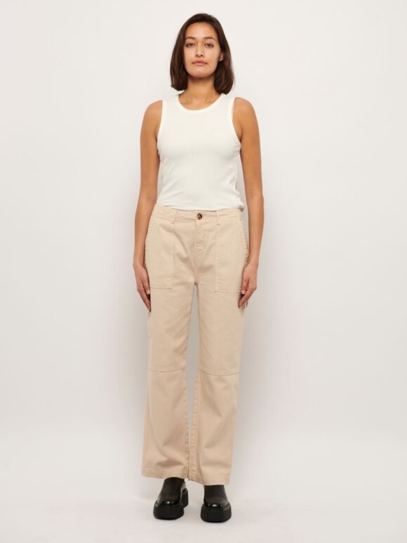 La Rouge - Louise Workers Pants Off White