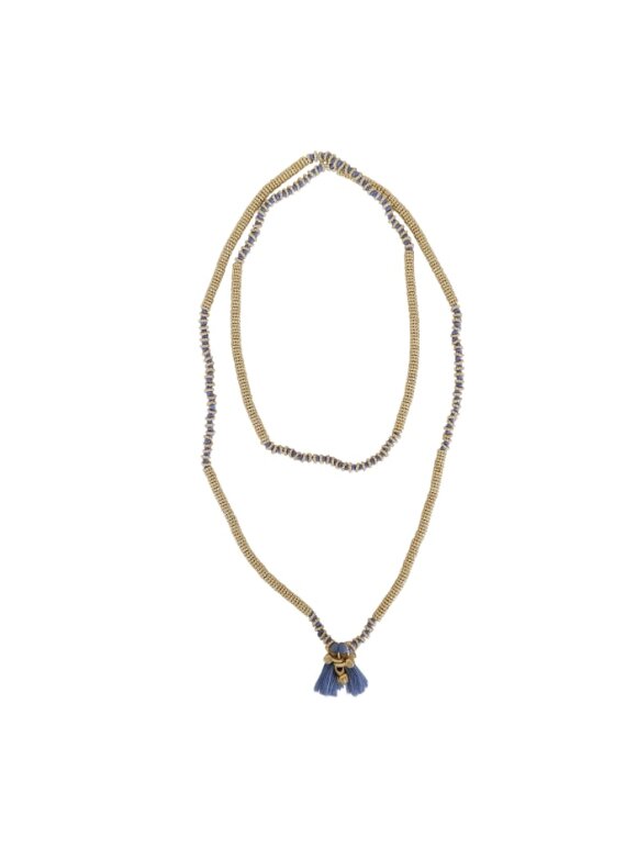 Black Colour - BCDevi Neckstring gold/blue