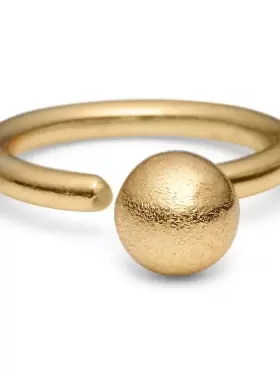 Pure - Fingerring m. 8 mm kugle Guld