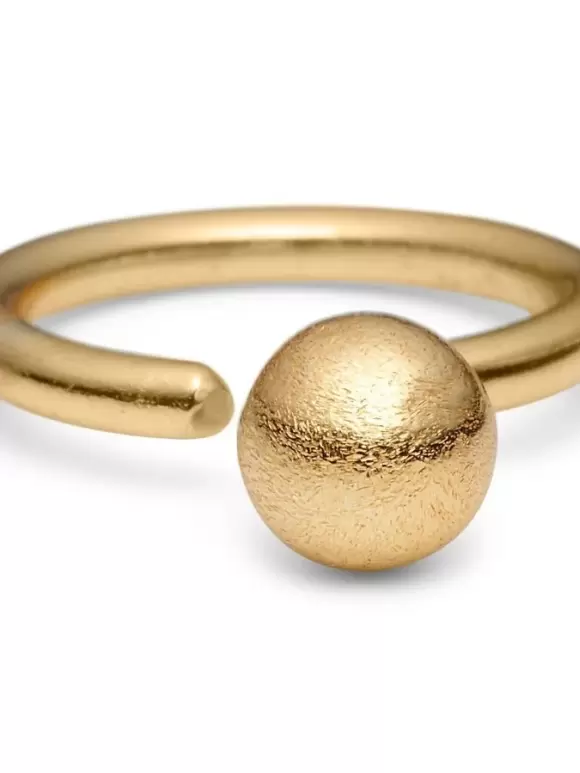 Pure - Fingerring m. 8 mm kugle Guld