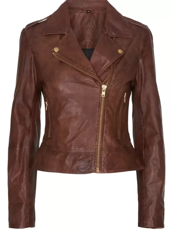 Notyz - Biker Jacket Almond brown gold