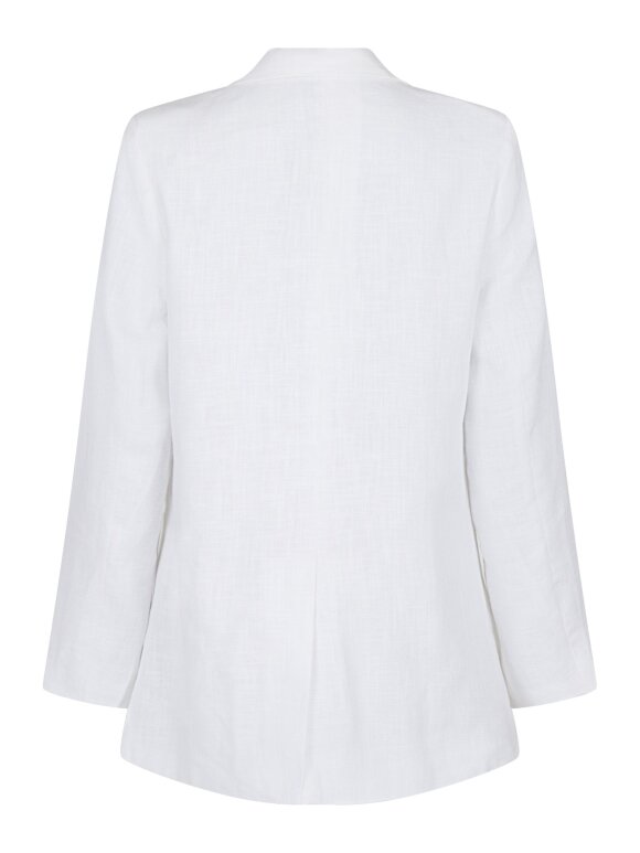 Neo Noir - Ivery Heavy Linen Blazer White
