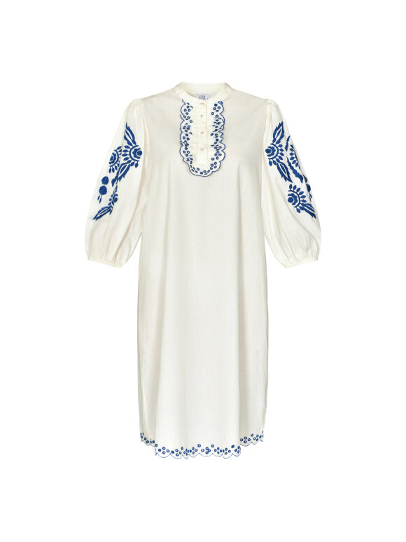 Love & Divine - Love967 Dress Cream/blue