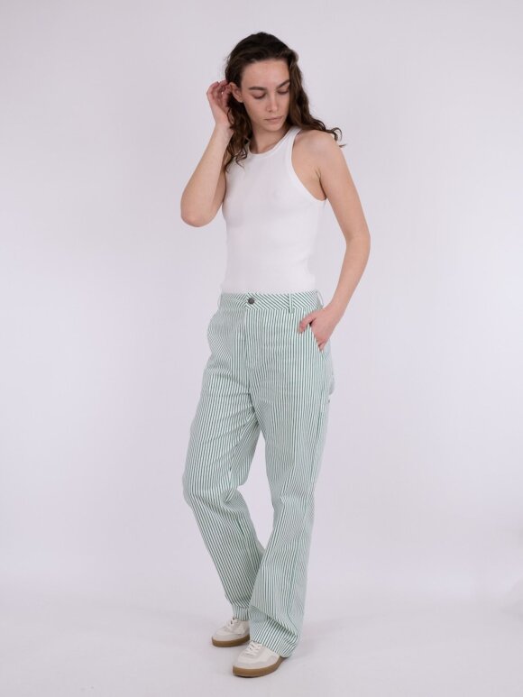 Neo Noir - Zuzan Big Stripe Pants green