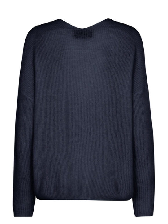 Mos Mosh - MMThora V-Neck Knit Salute Nav