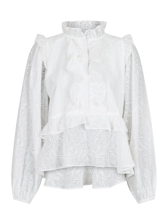 Neo Noir - Hawaii Burnout Blouse white