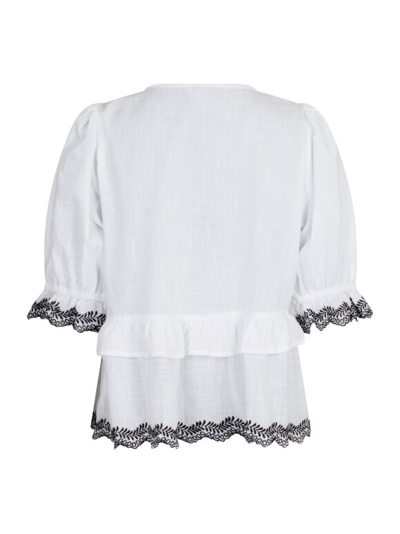 Neo Noir - Raya Embroidery Blouse white