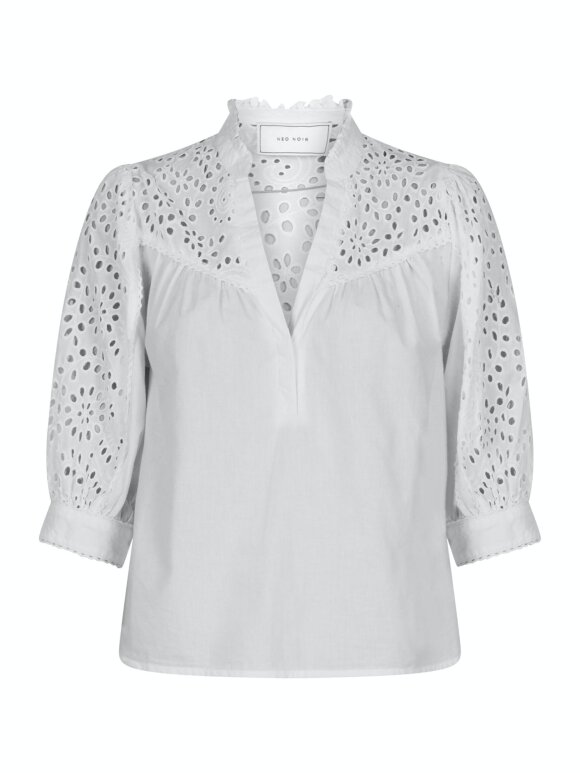 Neo Noir - Kita Embroidery Blouse White